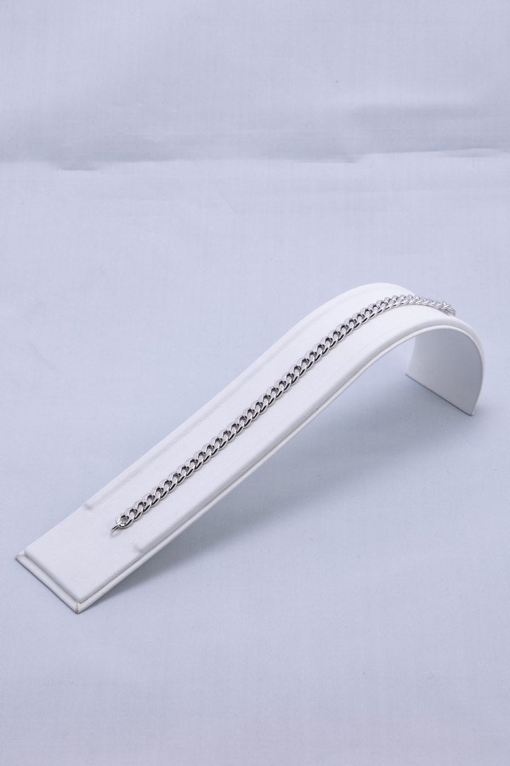 White curb bracelet