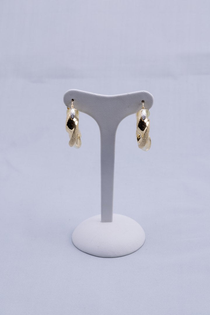 Frosted hoop earrings