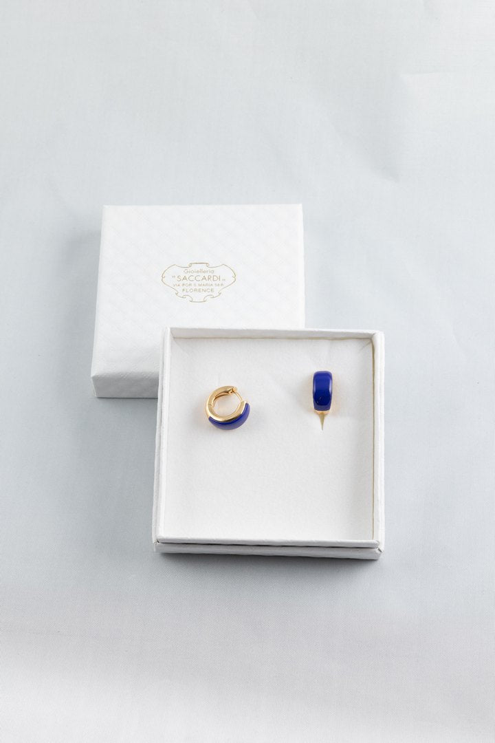 Snap earrings with lapis lazuli