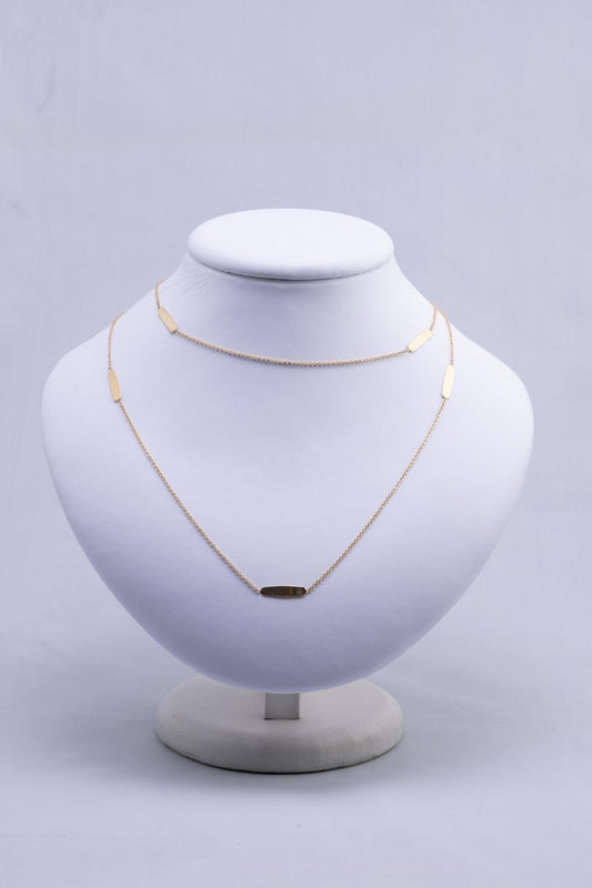 Long plate necklace